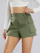 Haute Women's Casual Solid Color Cargo Shorts